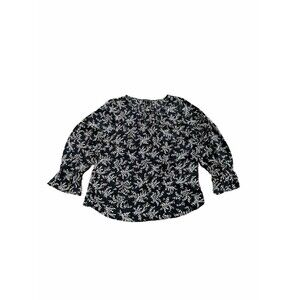 Talbots XP Floral Pullover Blouse Brown Floral Lightweight Top Shirt Long Sleeve